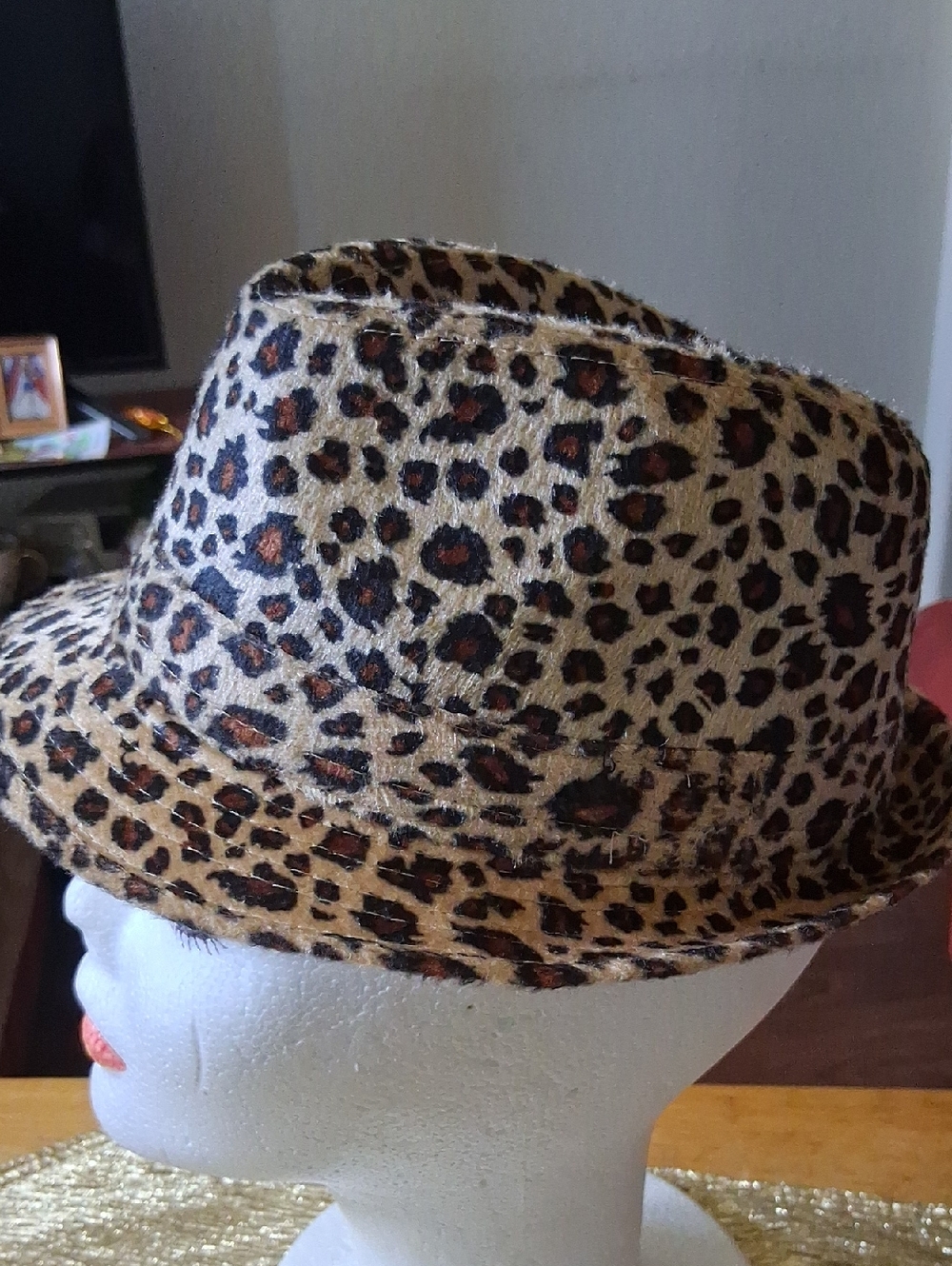PETASUS  Leopard-Print Fedora Hat - Tan, Brown, Black